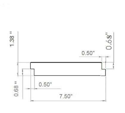 Picture of 1-3/8" X 7" FACE SOLID SHIPLAP (FP FLOORING/APITONG-7X1-5/16") TALLY: