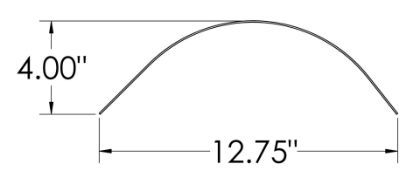 Picture of OEM #1121822 REAR RAIN GUTTER MOR 12GA STAINLESS 102"