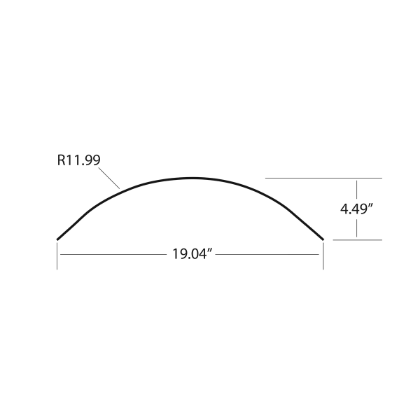 Picture of ROOF RADIUS SUP"S"SERIES ALUM MILL 86" PUNCHED