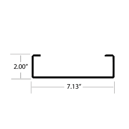 Picture of STAINLESS REAR HEADER WHEN NO REAR CORNER CAPS ARE USED FOR 96" & 102" WIDE BODY