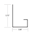 Picture of REAR CORNER POST MULTIVANS STAINLESS 110.25"
