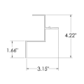 Picture of NEW TOP RAIL SUPREME FRP BODY INSIDE WIRE GROOVE ONE PIECE RAIL 32 FT