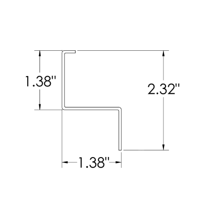 Picture of 16GA GALV - 1-3/8" X 107" Z-POST (PUNCHED 2" OC)(UNIVERSAL - MORGAN) (OLD FP # S332-2E)