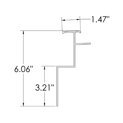 Picture of TOP RAIL MOR GVSD & GVSR NEW 06/08 STYLE  16 FT