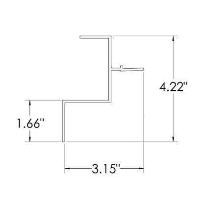 Picture of NEW TOP RAIL SUPREME FRP BODY INSIDE WIRE GROOVE ONE PIECE RAIL 32 FT