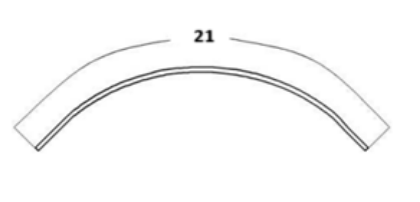 Picture of SUPREME - STAINLESS ROOF RADIUS (PUNCHED) - FOR 96" BODY