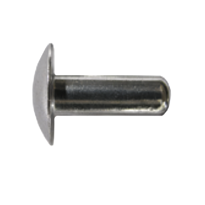 Picture of 2117-T4 (HARD) SOLID ALUMINUM RIVET  3/16 X 1/2  BRAZIER HEAD