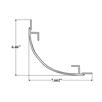 Picture of AM HAIRE - 125-3/8" ALUMINUM FRONT CORNER POST