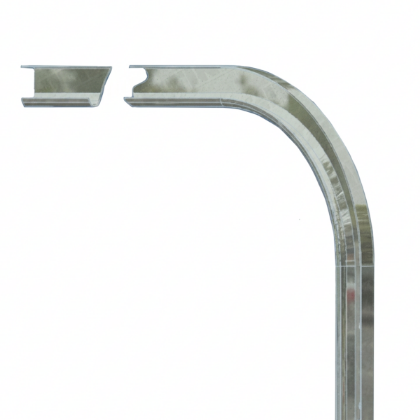 Picture of WHITING 2" X 130" HORIZONTAL DOOR TRACK W/ 6" RADIUS (RIGHT HAND/CURBSIDE)