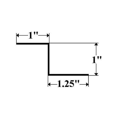 Picture of 1 X 1 X 1.25 ALUMINUM Z POST USED ON MORGAN REEFER AS ROOF BOW FROM 4/97 ON