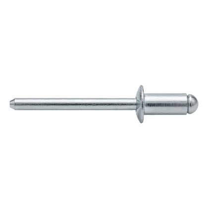 Picture of (100 PER BOX) 1/4"X1" BLIND RIVET, STEEL RIVET, STEEL MANDRILL GRIP .876-1"