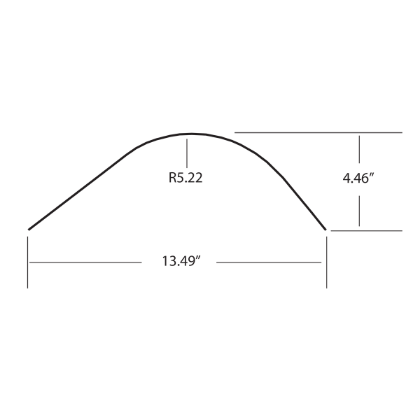 Picture of CORNER RADIUS MORGAN USED ON PENSKE ONE-WAY 16.687 WIDE X 104" HIGH. MILL FINI