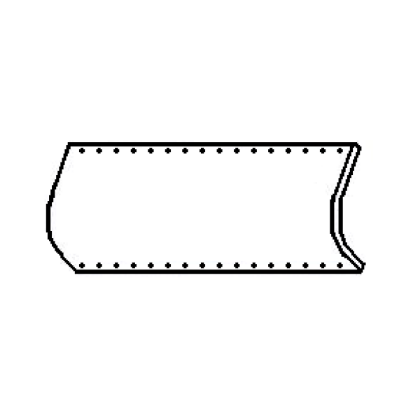 Picture of ROOF RADIUS PANEL MILL FINISH ALUMINUM VINYL COVERED 20-5/16" X 90.5"
