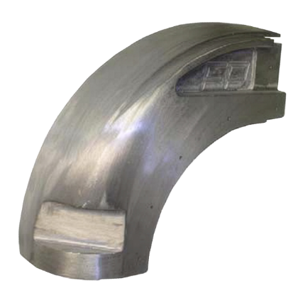 Picture of AMERICAN COMMERCIAL/READING/TRG CAST ALUMINUM POLISHED CORNER CAP (LEFT FRONT) - OEM # EE00540 OR 101 AMERICAN CARGO