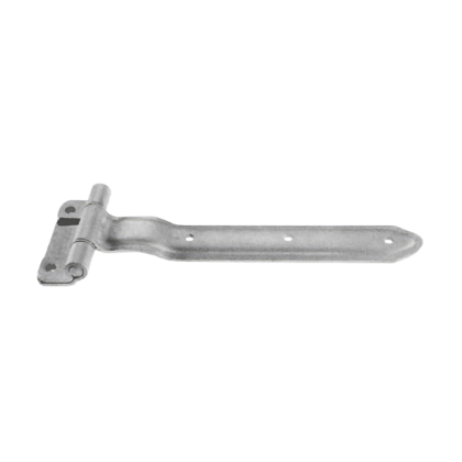 Picture of 12 IN ZINC PLATED STRAP HINGE, 8 GA X 2 X 12, 3 HOLE, 1/2 IN DIA PIN WITH 8 GA X