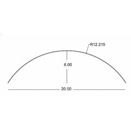 Picture of .063 X 24 IN  X 96 IN ROOF RADIUS 10 IN RADIUS MILL