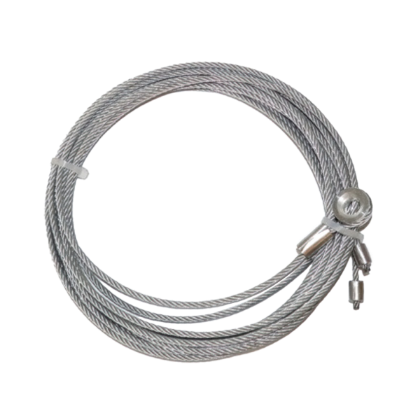 Picture of 110" GALVANIZED DOOR CABLE PER PAIR 5/16" EYE BEVELED SPOOL
