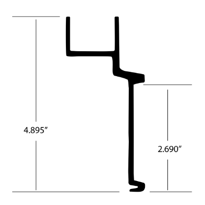 Picture of BOTTOM RAIL ON SUPREME VA #IA-5825 ALUM  BODY 28 FT