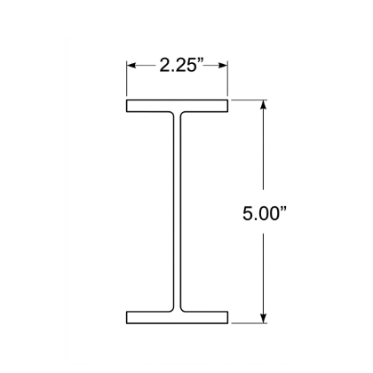 Picture of CROSSMEMBER, 5" ALUM I-BEAM