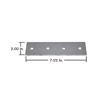 Picture of STOUGHTON  HAT MEMBER END CLIP (2"X7.5",4-HOLE)