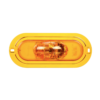 Picture of MID TURN YEL 6.5" OVAL W/INTEGRAL FLANGE 6 DIODE FIT N FORGET PLUG